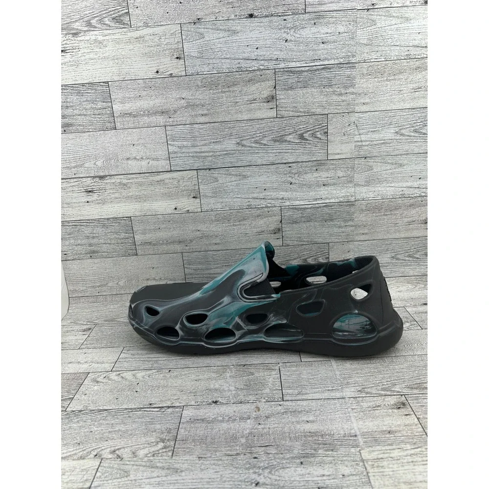 Huk Brewster Marble Shoes Men Sz 12 Black Teal Slip On Water Fishing Boating EVA